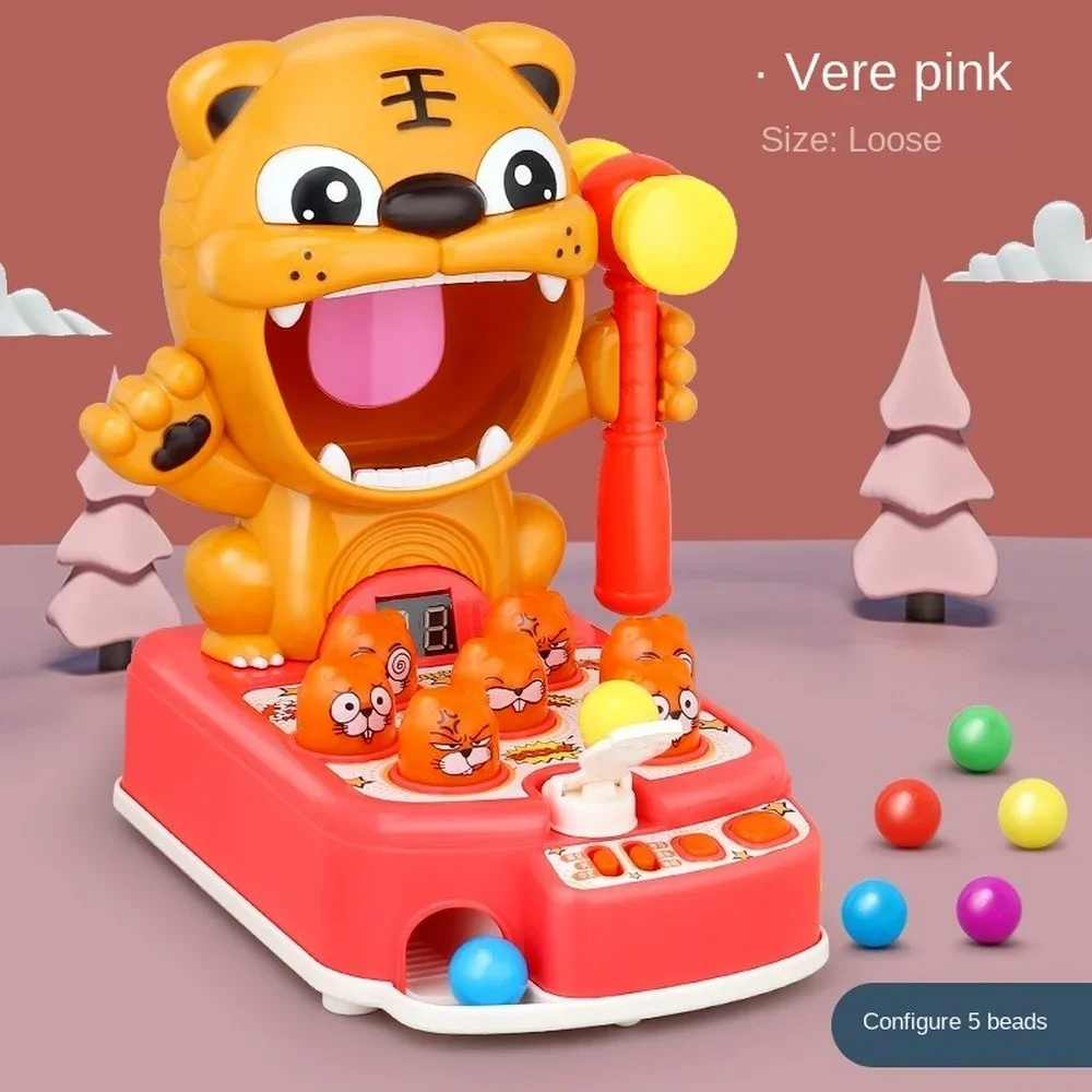 Tigre martelo batendo brinquedos pontuação automática jogo bater brinquedo crianças divertido jogo atividade crianças presente batendo gophers hamster