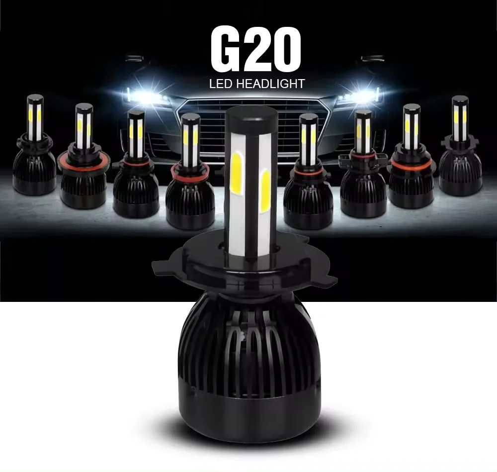 

G20 H4 Car Headlights H3 H1 H8 9005 HB3 HB4 H13 HB5 9004 HB1 H27 Led Lamp for Auto 80W 8000LM Headlamp 6000K Light Bulb