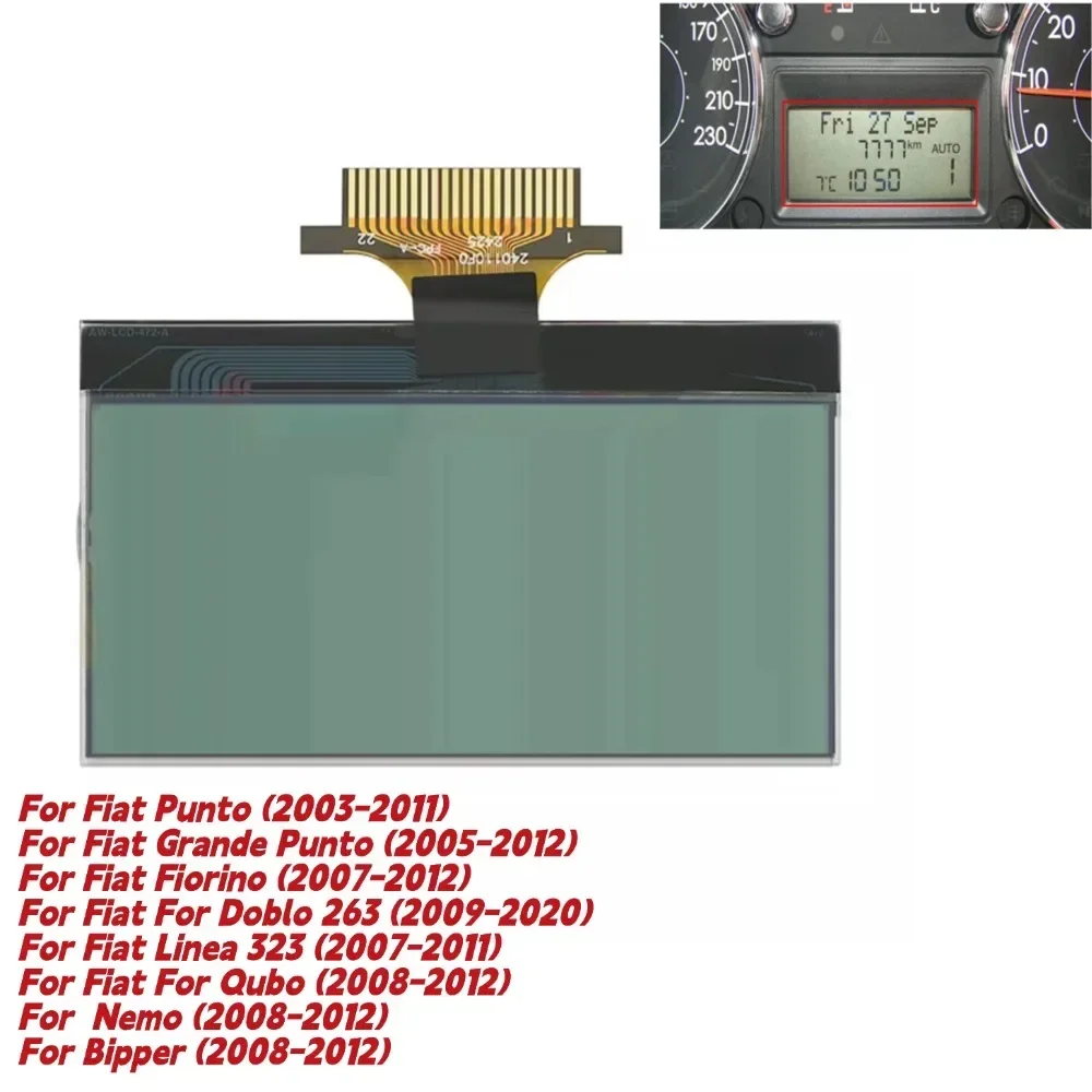 

Car Unit LCD Display Transmission Instrument Repair Screen For Fiat Punto For Fiat Grande Punto For Fiat Fiorino