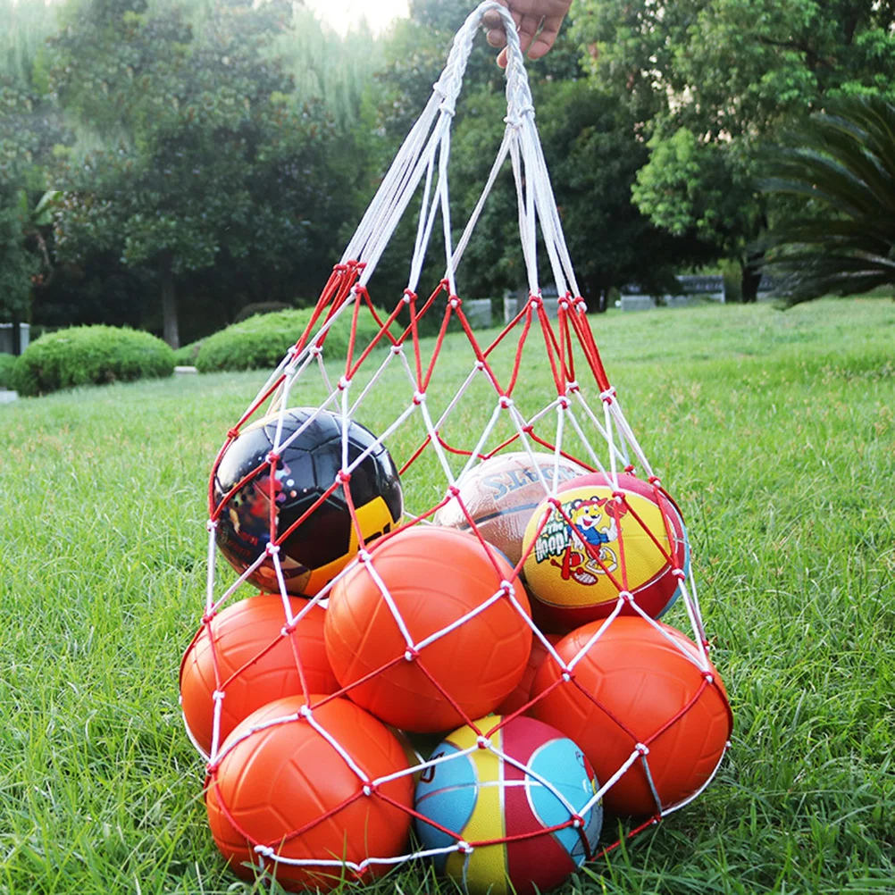 Basketball Volleyball Football Net Mesh Bag Sports Ball Carrier Holds Up to 15 Balls Volleyball mesh bag