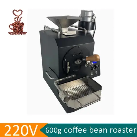 뜨거운 판매 상업 커피 콩 베이킹 구이 기계 고품질 220V 600g 회전 드럼 코코아 커피 콩 구이 기계