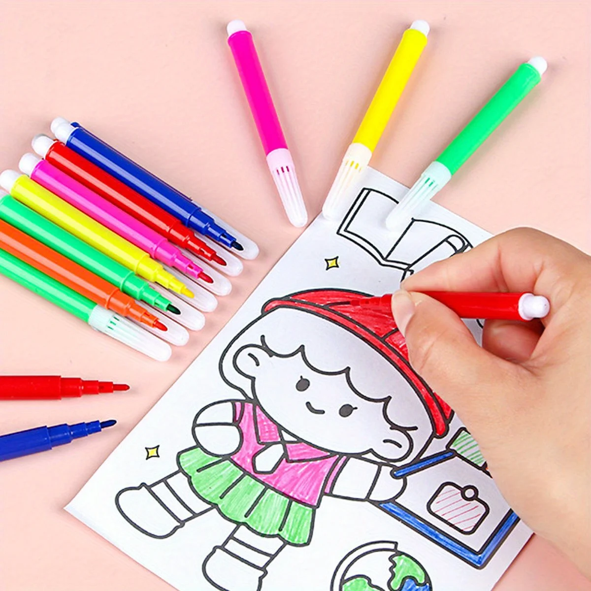 60pcs Mini Colored Markers Smooth Flow Vibrant Watercolor Pen Art Supplies Drawing Painting Tools Coloring Doodling ZSY