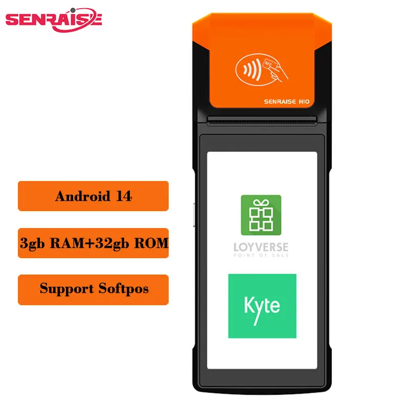 Senraise H10p المحمولة تسجيل المدفوعات النقدية نقطة البيع Pos