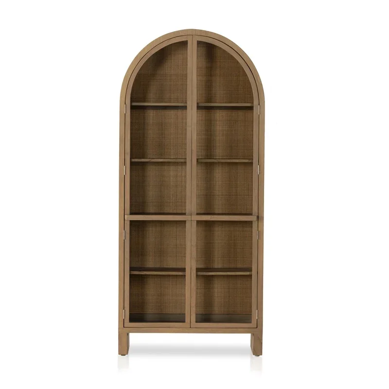 

Libreria americana ad arco francese retro wine cabinet decorazione libreria rimovibile in legno di frassino nordico