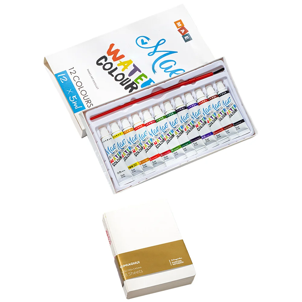 Mini Portable Watercolor Paint Tool Pocket Travel Small Sketchbook Optional Artist Painting Kit Set for Painters Artists Student