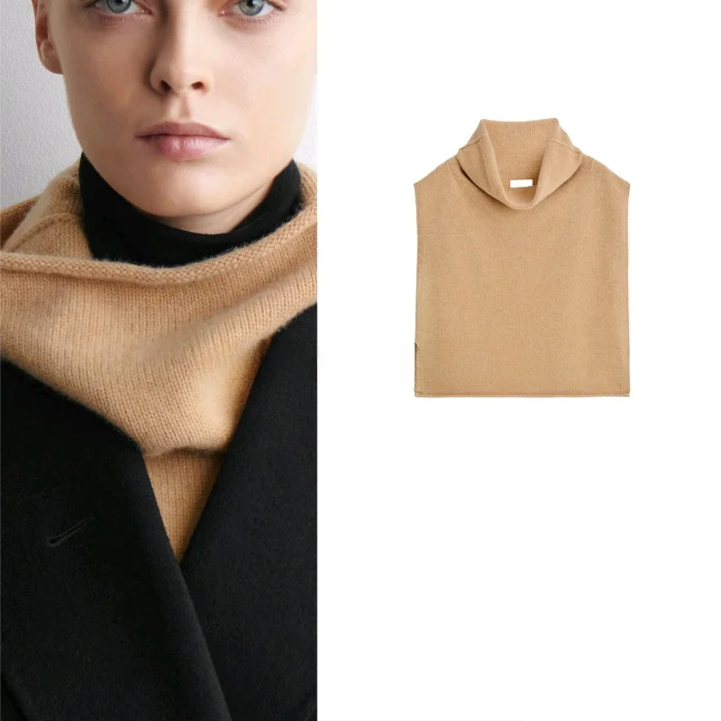 

Laid-ba Sle Stand Fit Svel Funnel Ne Vest New Autumn Women's Faion Commute Pure Color Polyester Fiber 00%