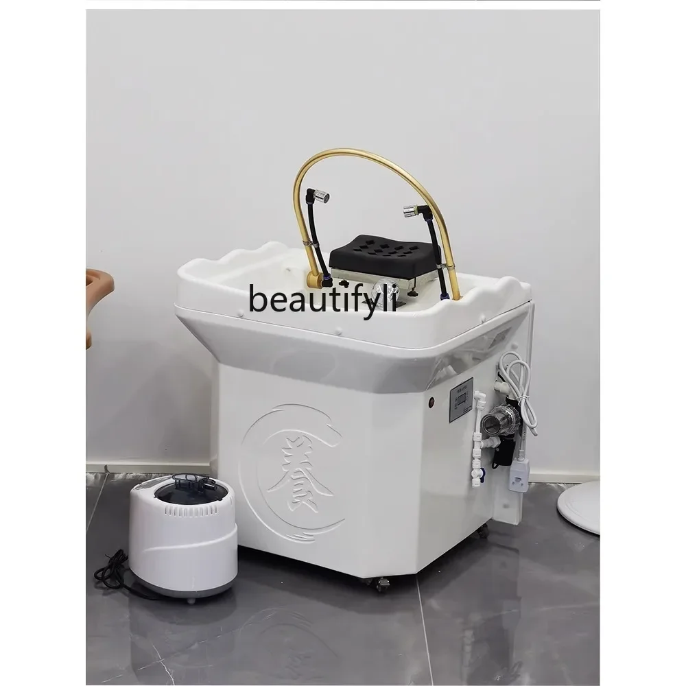 

Movable Head Treatment Basin Hair Care Shop Free of Water Physiotherapy Instrument Fumigation Water Circulation