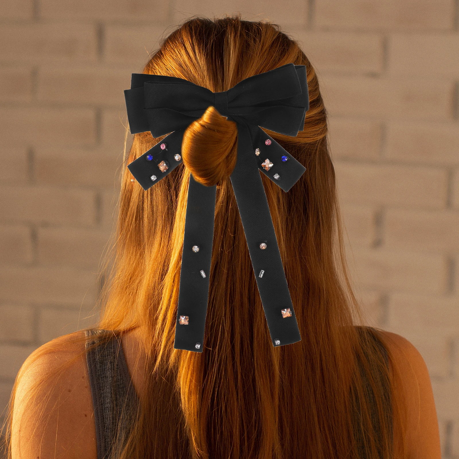 

Hair Accessories Big Bow Clips for Headgear Bowknot Hairpin French Barrette Black Cute Bows Clamps