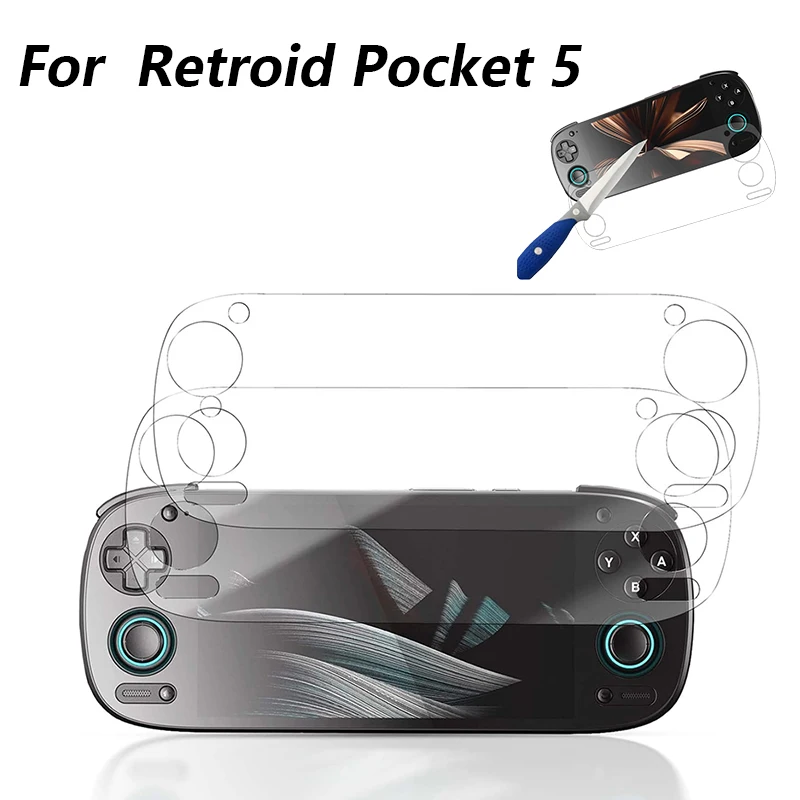 Screen Protector For Retroid Pocket 5 Game Console Anti-Scratch HD Tempered Glass for Retroid Pocket G2 Accessories