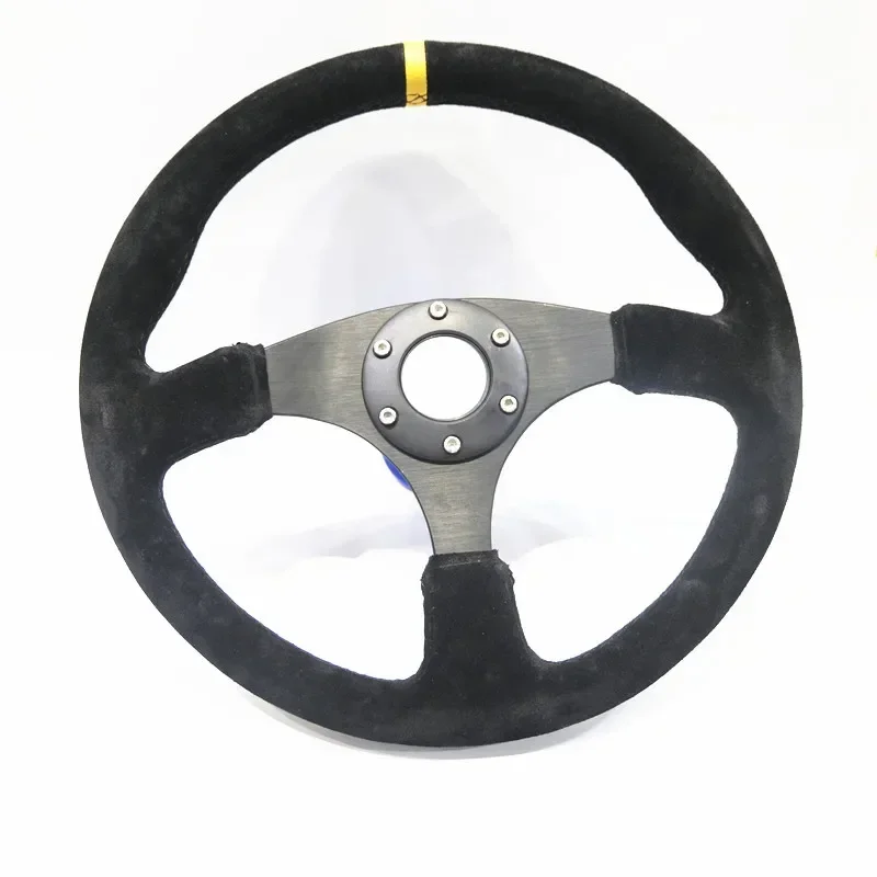 

Spsld refitting racing 14 inch 350mm flat drift steering wheel / Suede steering wheel