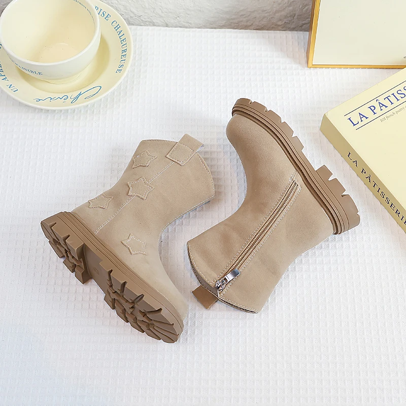 الفتيات الصغيرات منصة الأحذية الجلدية مع بداية 2025 جديد الشتاء الاطفال أفخم بطانة الأحذية عدم الانزلاق الكلاسيكية الرجعية نمط أحذية الحفلات #2