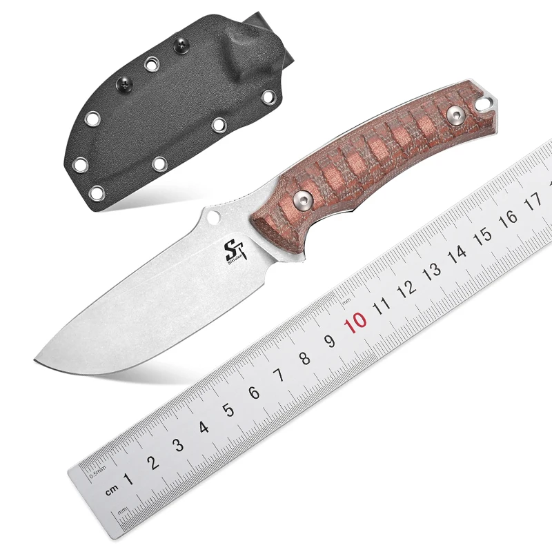 

Sitivien ST23 Fixed Blade Knife AUS-8 Steel Blade Micarta Handle Full Tang Knife EDC Tool Knife for Outdoor Camping Bushcraft