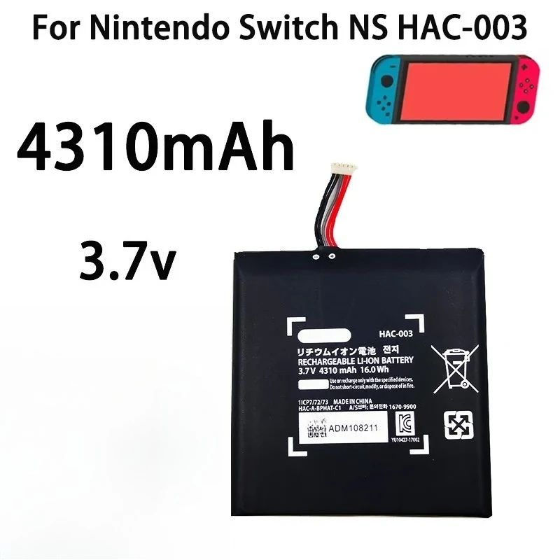 

HAC 003 5000mAh High Capacity Replacement Battery For Nintendo Switch NS Console Rechargeable Li Ion Battery Game Accessories