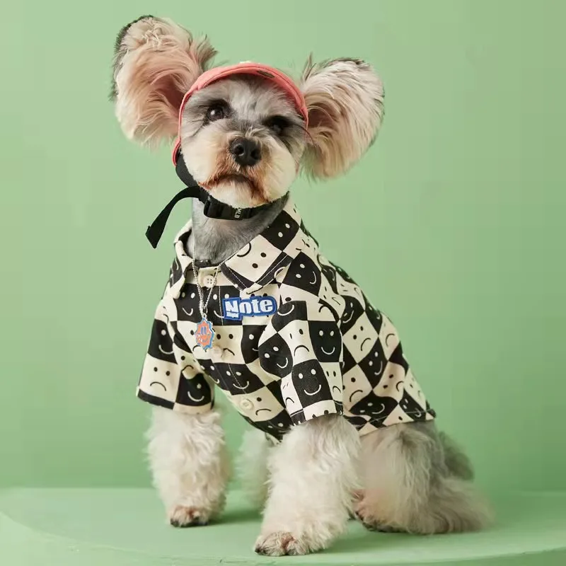 

Plaid Shirt High Quality Clothes Spring Summer Small Dog Coat Fashionable Cat T-shirt Chihuahua Yorkshire Poodle Puppy Sweater