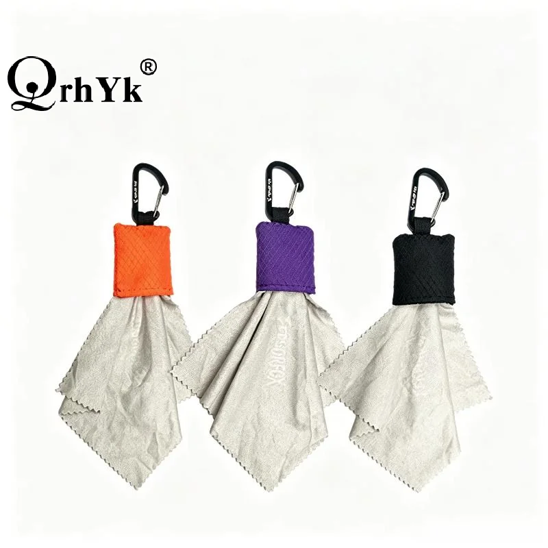 Multipurpose Quick Dry Towel With Bag Carabiner For Eyeglass Lens Cleaning Cloth For Outdoor Camping Travel