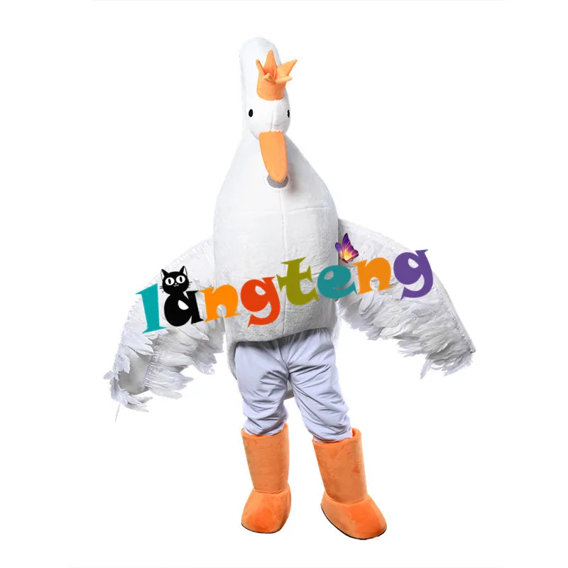 1320 Business Customized White Swan Mascot Costume Cosplay Christmas Apparel For Adults