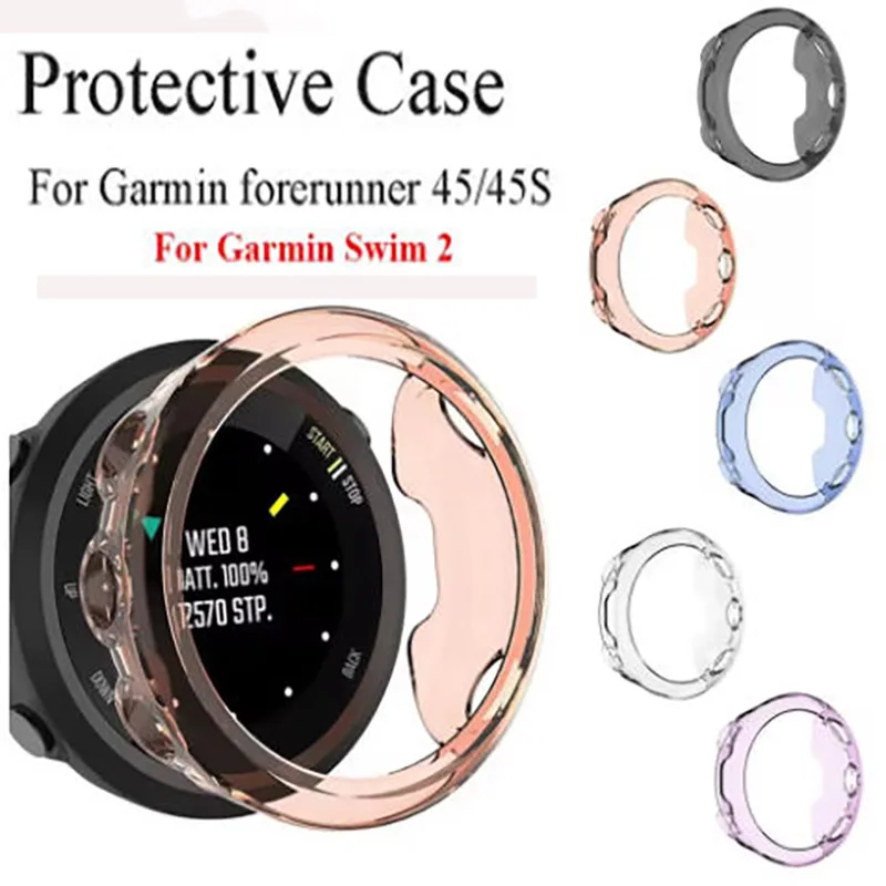 

Чехол для смарт-часов Garmin Forerunner 45/45s, ТПУ защитный чехол для Garmin swim2, защитный чехол, корпус, аксессуары для часов