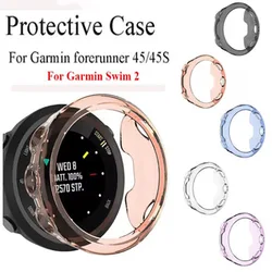 Cases for Garmin Forerunner 45/45S Smartwatch TPU Protective Case for Garmin Swim 2 Protection Cover Shell watch Accessories