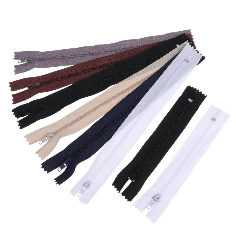 10Pcs Nylon Zippers 12cm 20cm Durable Slideror For Suit Pants Garment Sewing DIY Clothing Repair Tailoring Sewing Accessories