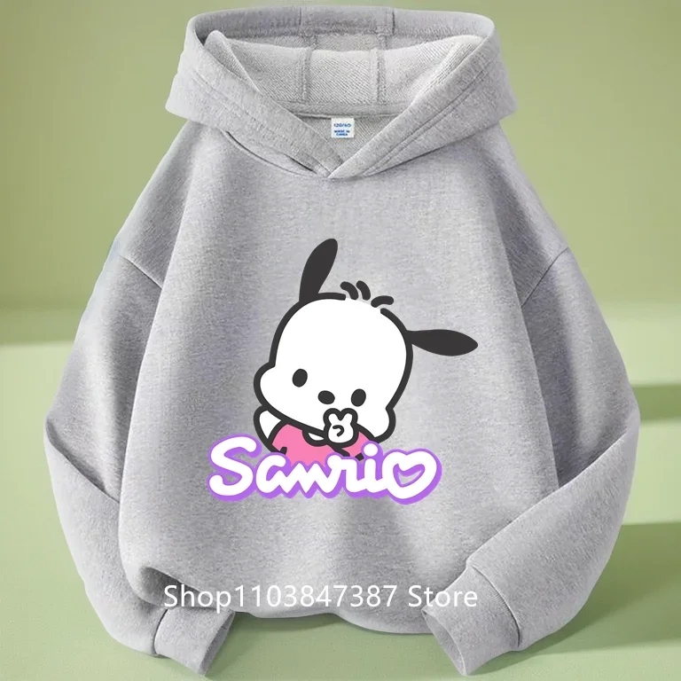 Pochacco hoodie Set Kids Anime autumn Tops Multiple Fashion Children\'s hoodie Round Neck Casual Sleeve Print Trucksuit