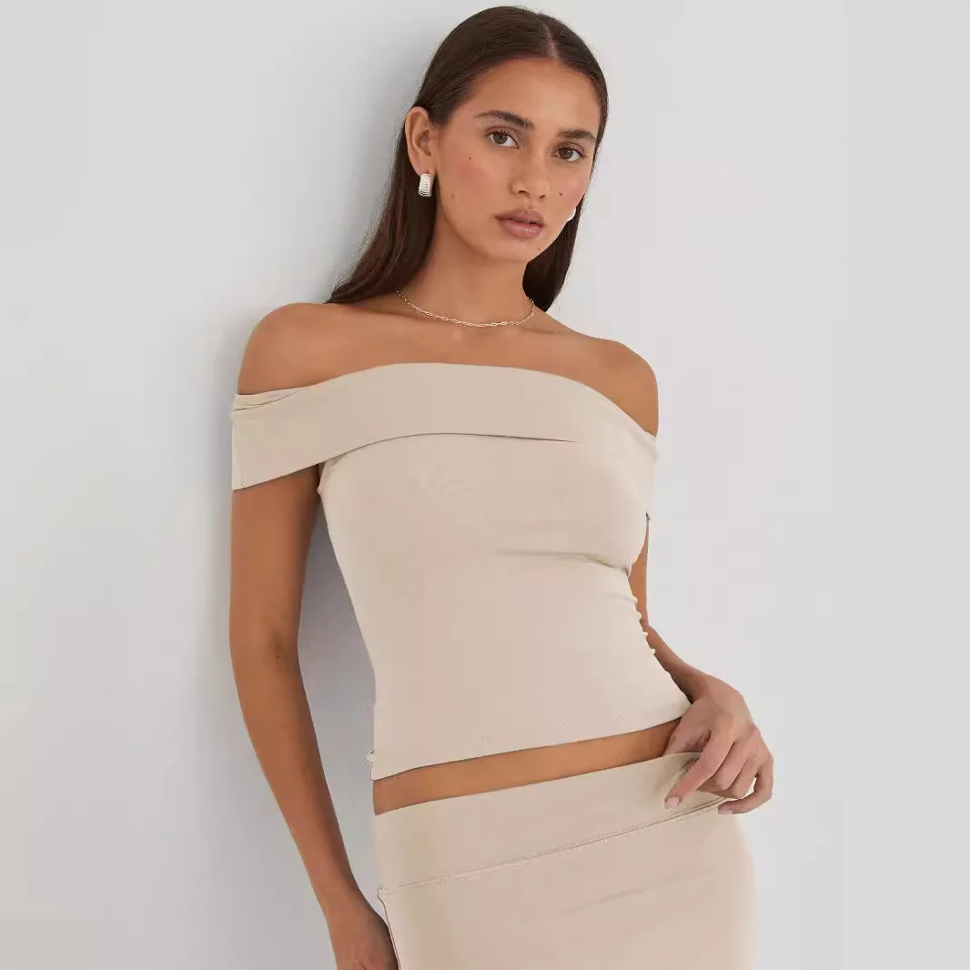 Cleanfit – haut tubulaire ligne H pour femmes, T-shirt Sexy à une épaule, tissu 100% lin, coupe confortable pour tous les âges, tendance été