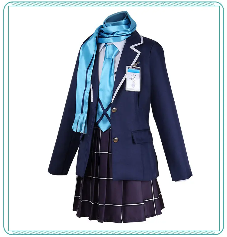 

Blue Archive Shiroko Cosplay Costume JK School Uniform Anime Game Full Set Halloween Carnival Role Play Outfit AniMuse