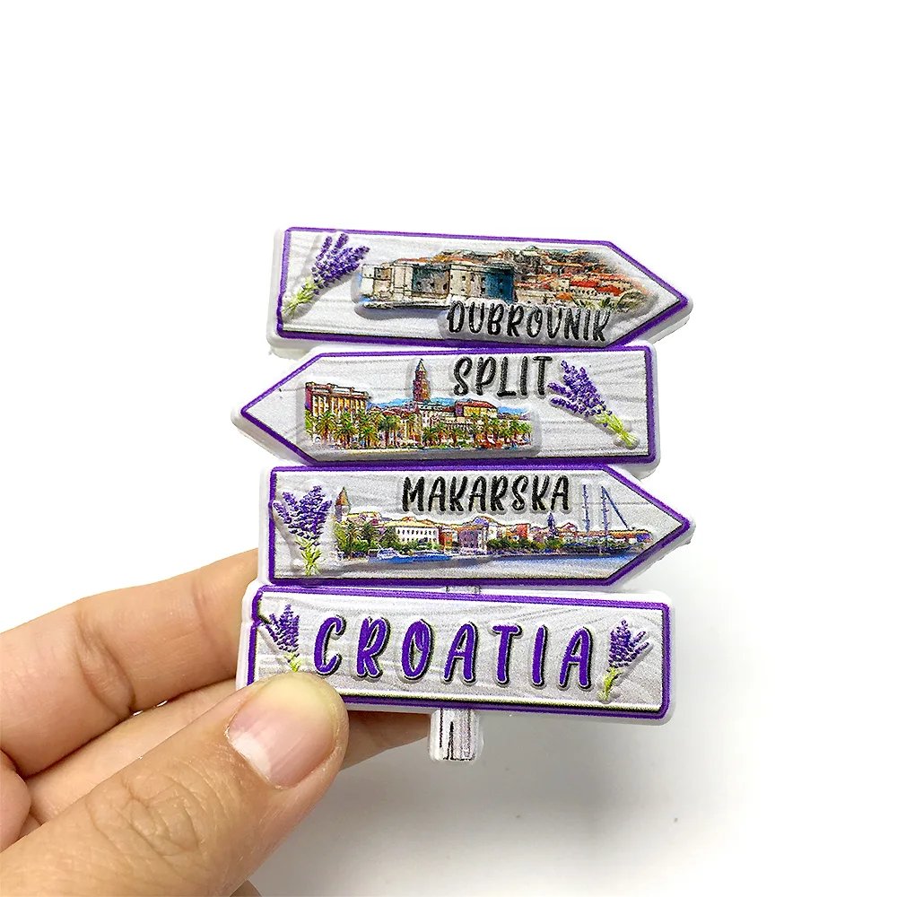 

3D Resin Vintage Croatia Fridge Magnets - Dubrovnik, Split, Makarska, Decorative Kitchen Accessories, Cute & Strong Magnets