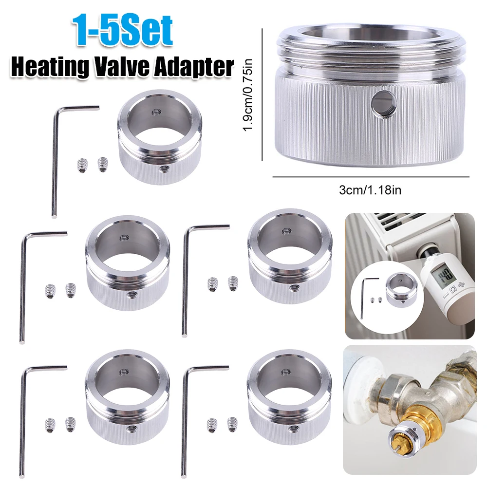 Radiator Valve Thermostat Head With Strips 304 Stainless Steel Radiator Thermostat Adapter M30 X 1.5 for Ra Rav Ravl Valve