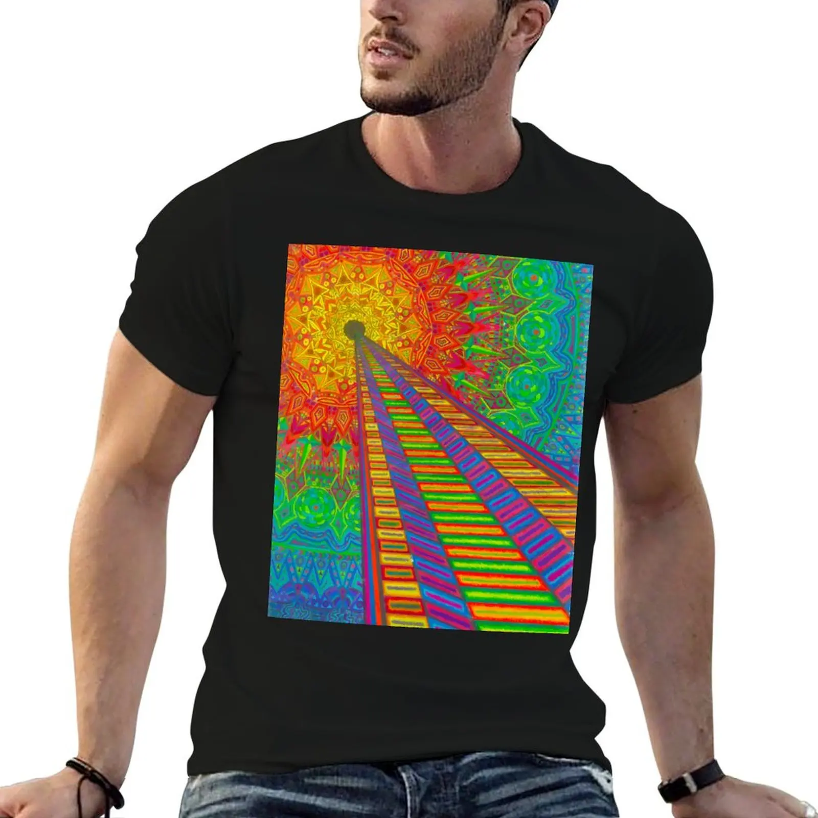 

Dmt road T-Shirt t shirts for man cotton funny anime t shirts oversize T-Shirt