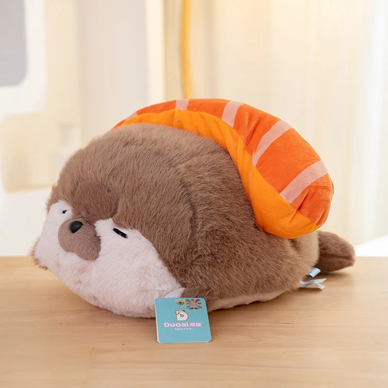 40cm Cute Squish Mochi Sushi Plush Toy Lovely Seal Otter Plushies Soft Hug Pillow Christmas Birthday Gift