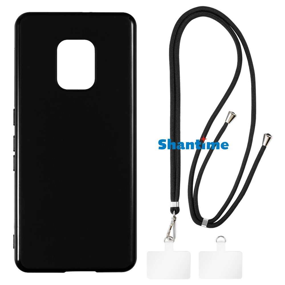 Suitable for Fujitsu Arrows 5G F-51A Case + Ajustable Neck/Crossbody Lanyards and Spacers, Silicone TPU Cover with Soft