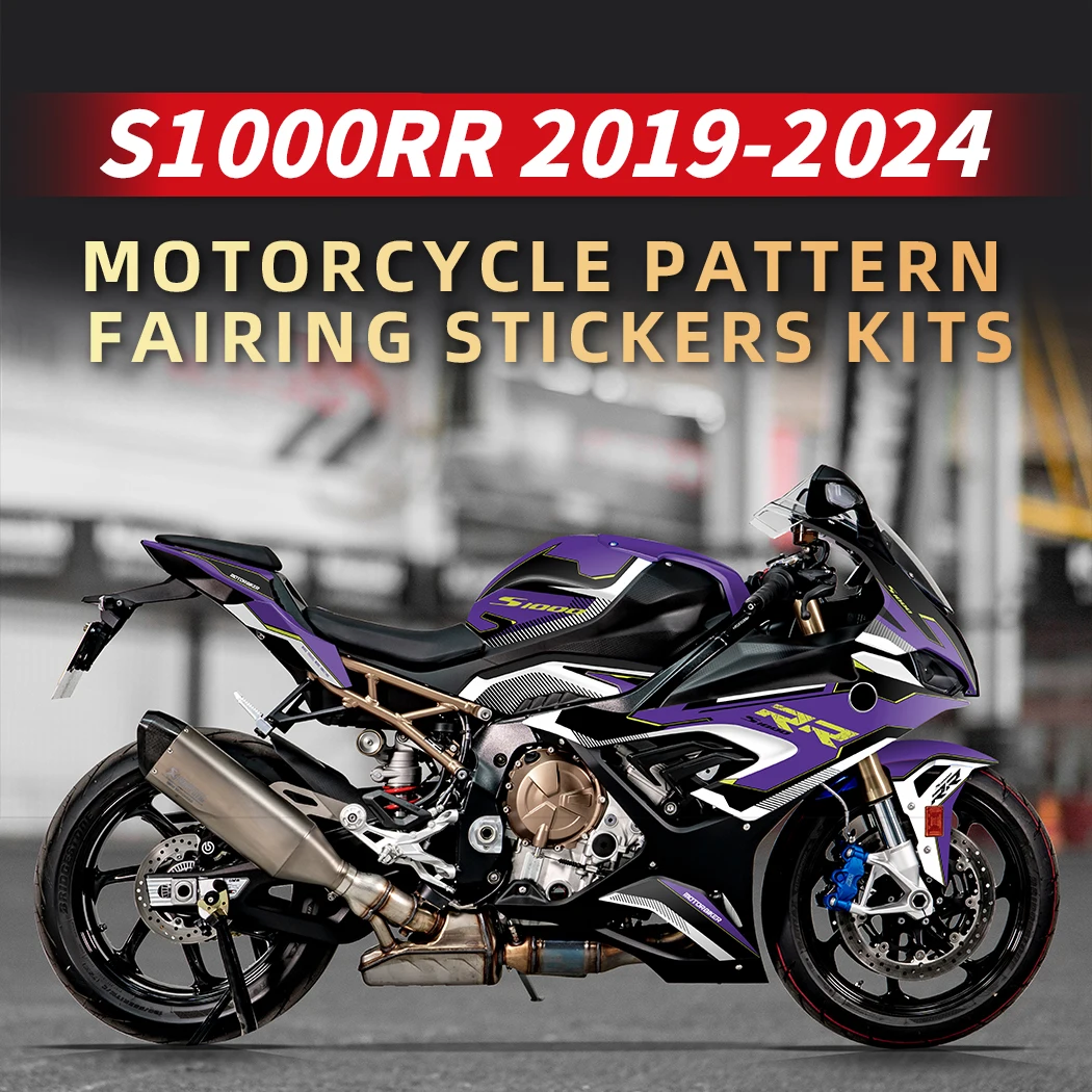 

For BMW S1000RR 2019-2024 Motorcycle Pattern Fairing Material Sticker Kit Accessories Colorful Decorative Sticker