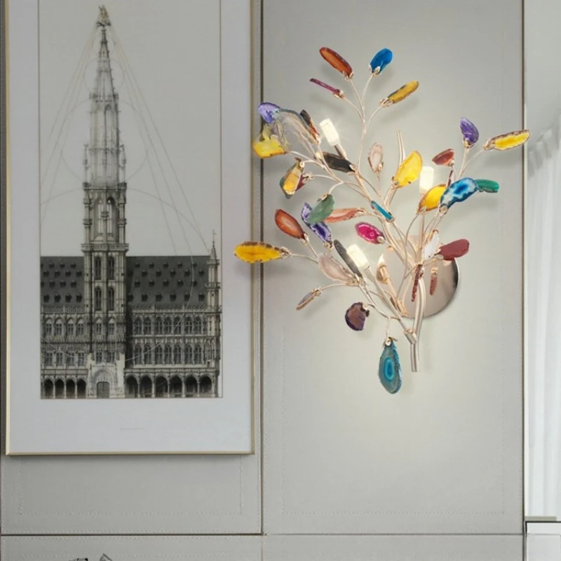 

Light luxury Internet celebrity decorative light modern simple background wall aisle bedroom wall light Nordic simple