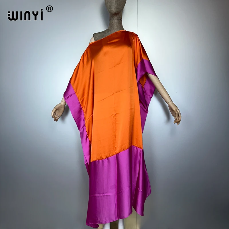 WINYI holiday evening dress abaya dubai luxury Female loose kaftan muslim  woman clothing long down african dresses for woman