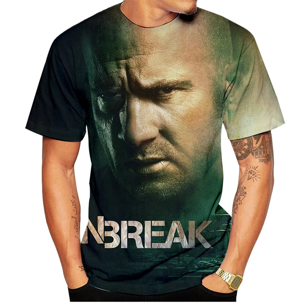 Movie Prison Break 3D Print T Shirt Men Women Summer Fashion Casual Cool T-shirt Prison Harajuku Streetwear Plus Size T Shirt