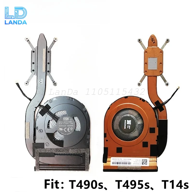 

New Original For Laptop Lenovo ThinkPad T490s T495s T14s Gen 1 CPU Cooling Fan Heatsink Radiator Cooler