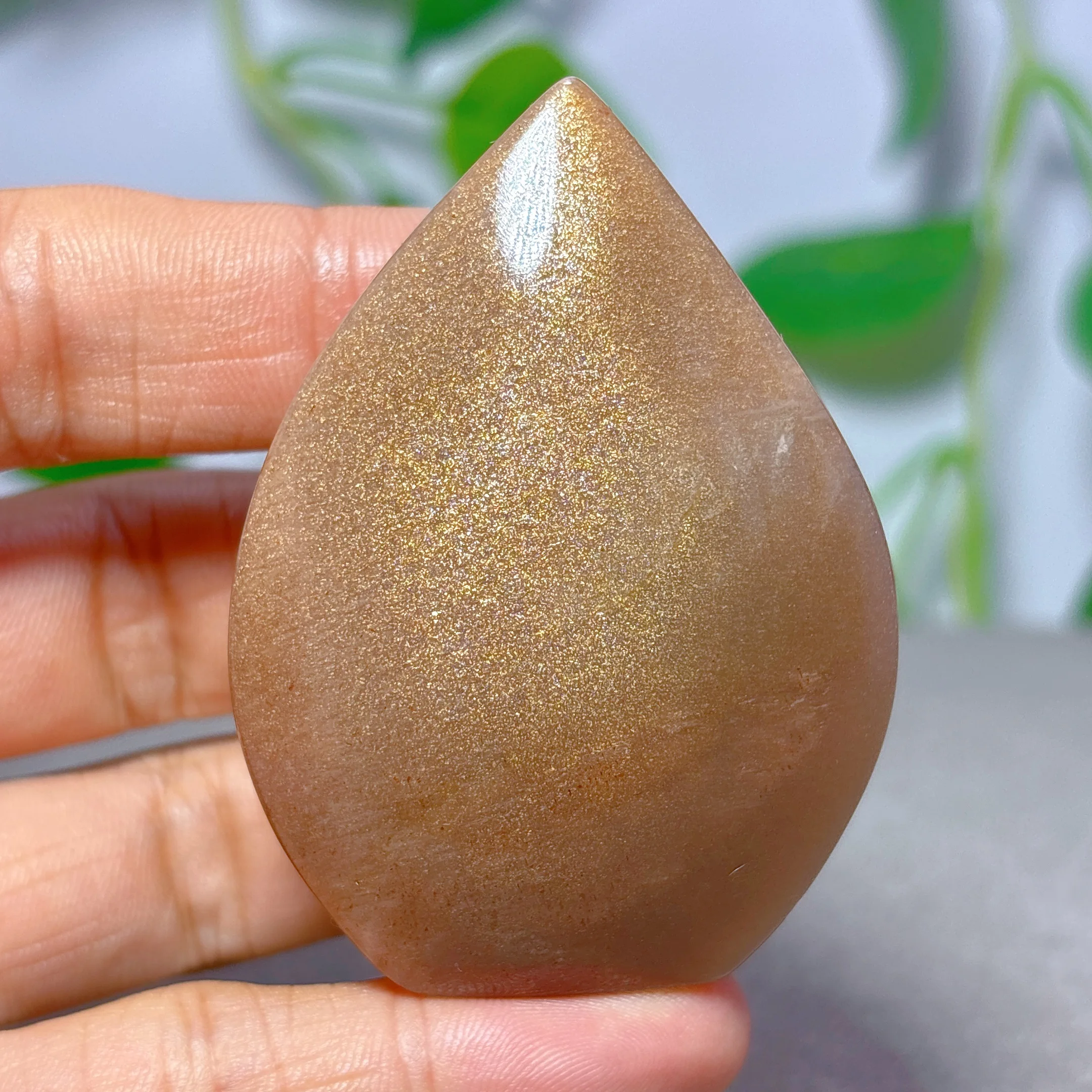Orange Moon With Gold Sun Heart Crystal Natural Stone Quartz Minerals Home Decoration Reiki Gifts Energy Healing Luck Love