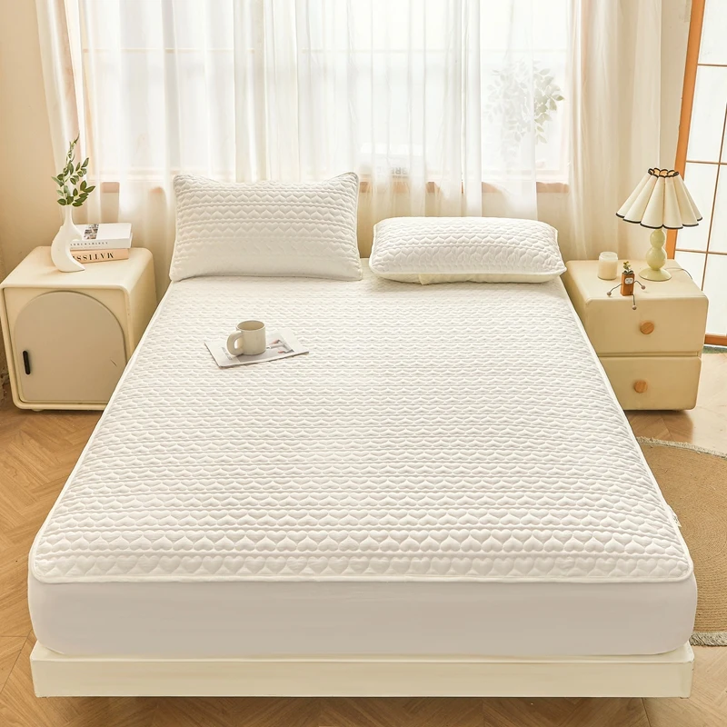 Class A waterproof padded fitted sheet single piece autumn and winter thickened all-inclusive dust cover, no pillowcase