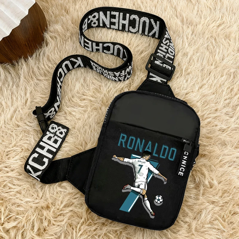 CR7 Sling Chest Bags Cartoon Football Star Ronaldos Satchel Outdoor Shoulder Pack Multifunction Travel Bags Cute Boys Girls Gift