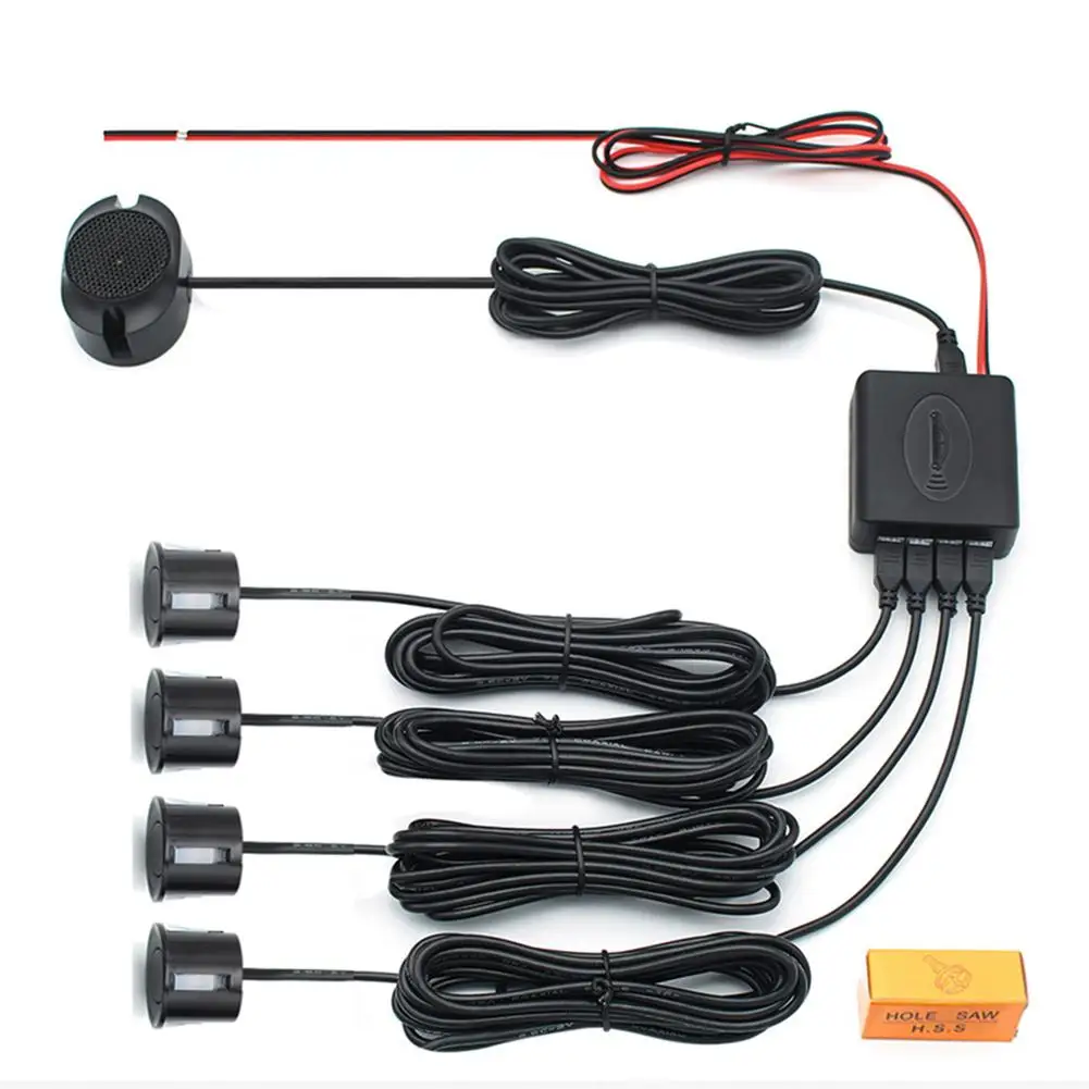 

Car Parking Sensor 4 Sensors Probe 22mm With Buzzer Reversing Backup Radar Buzzer System Pz330-xk-22