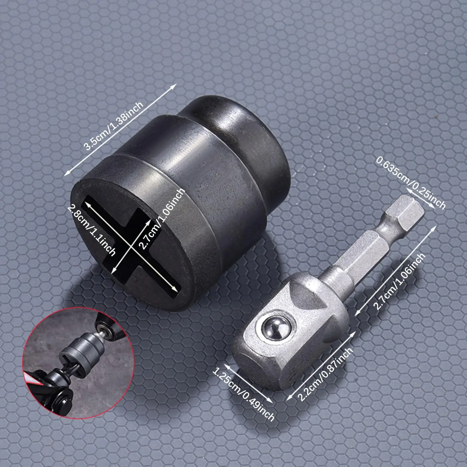 Jack Socket Stabilizer Jack Drill Adapter voor voertuig-automobiel