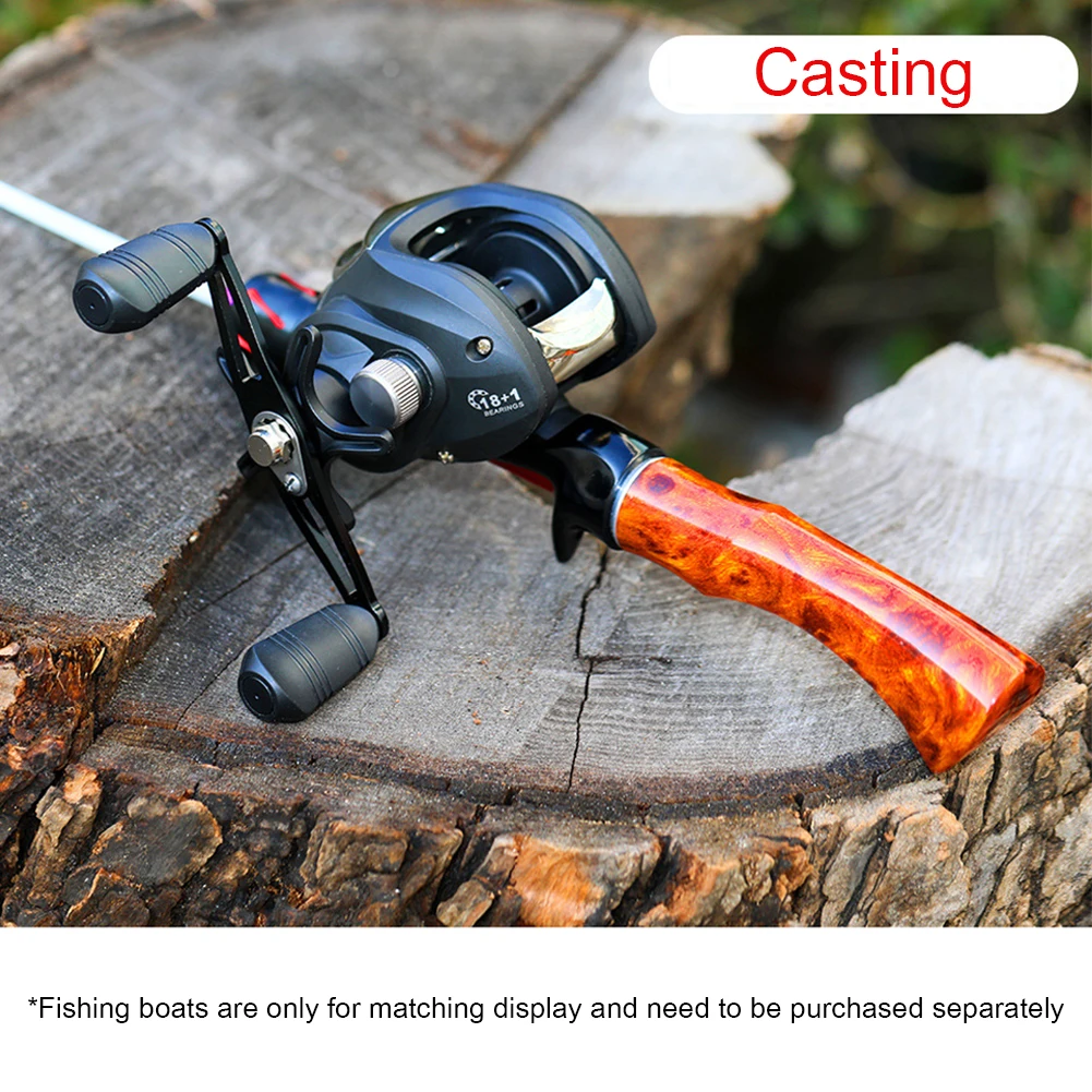 Telescopic Ice Winter Fishing Rod Outdoor Sport Mini Feeder Wooden Handle Fishing Pole Winter Fishing Rod Ice Fishing Reel