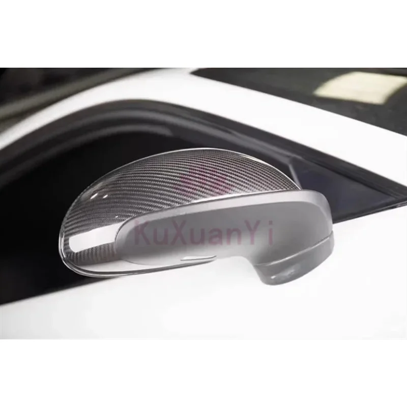 Para wysokiej jakości obudów lusterek wstecznych z włókna węglowego, odpowiednia do zestawu karoserii 718 Boxster Cayman