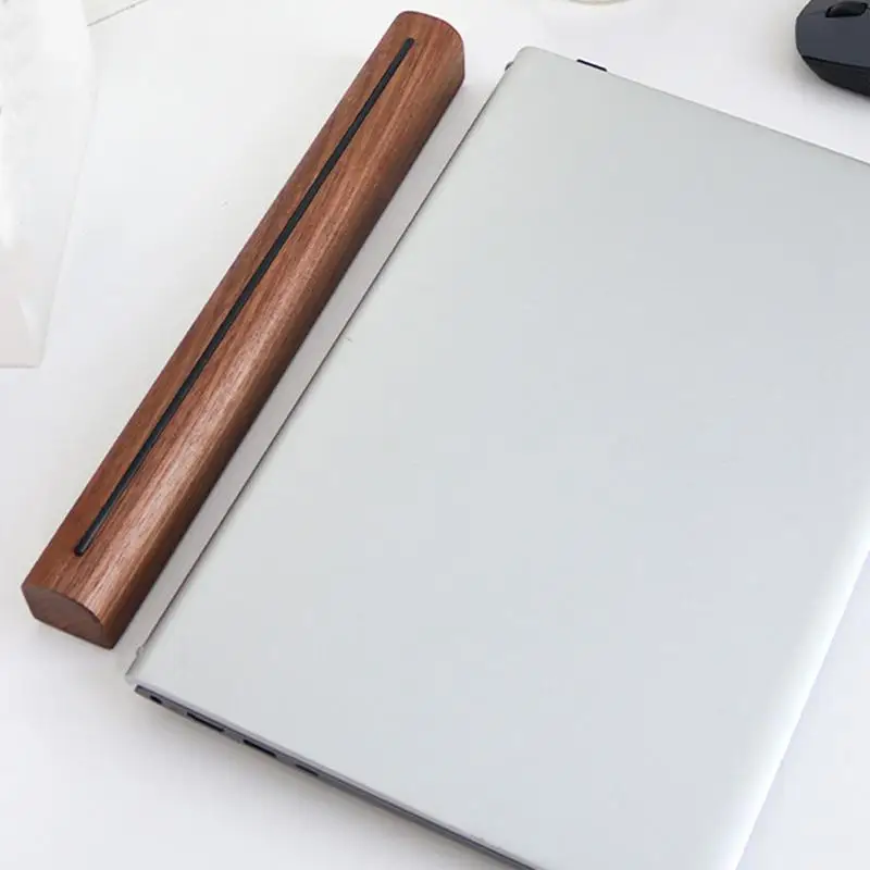 Vertical Laptop Stand Ergonomic Laptop Stand Stable Vertical Non-slip Grip Compact Portable Wooden Holder Cooling Notebook Stand