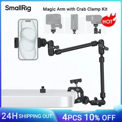 SmallRig Magic Arm with Crab Clamp Kit, Adjustable Desktop Tripod Mount, Boom Arm, for Smartphones Webcams Action Cameras 4766