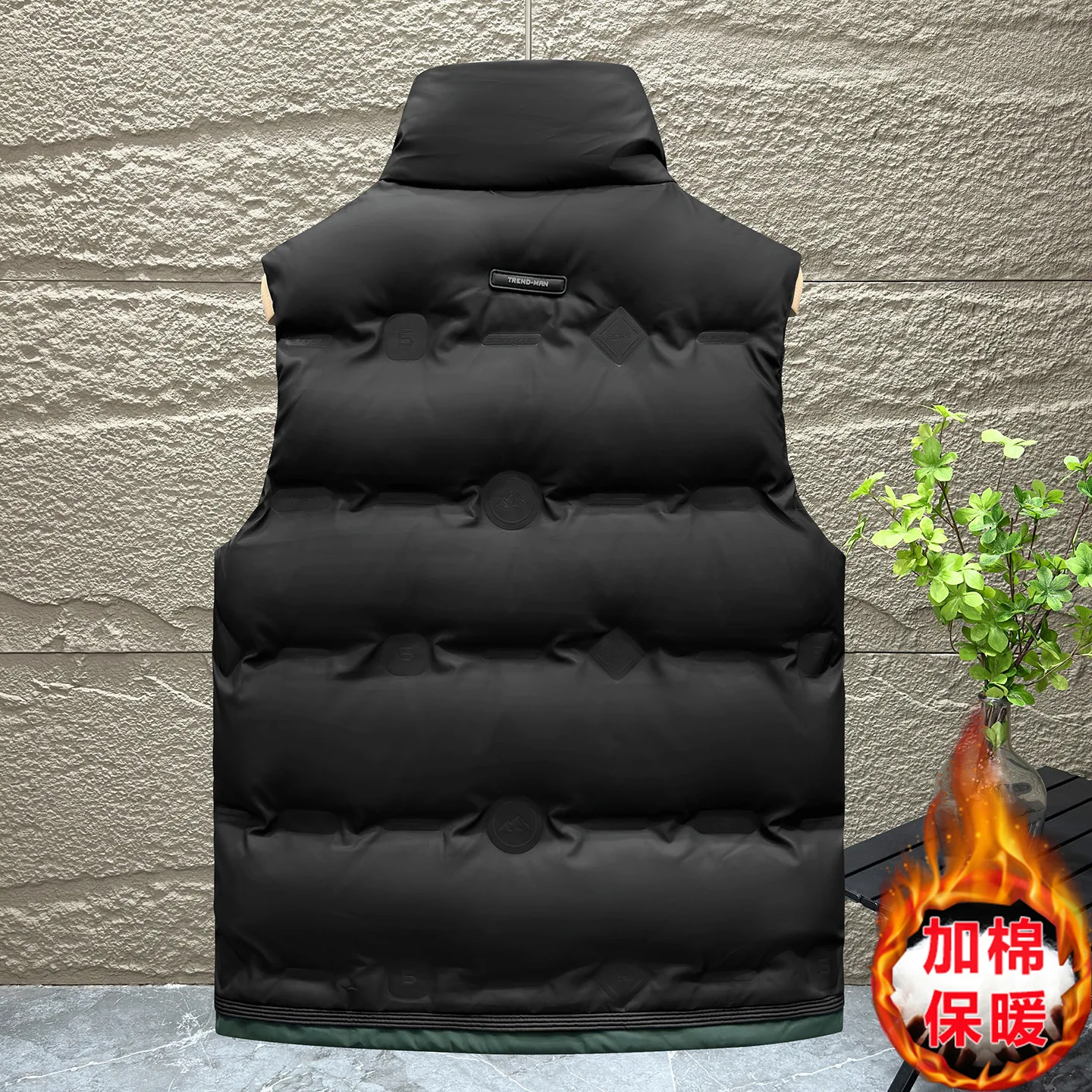 2026 Fashionable jacket - New winter men's casual warm stand-up collar pullover high-end sleeveless blazer