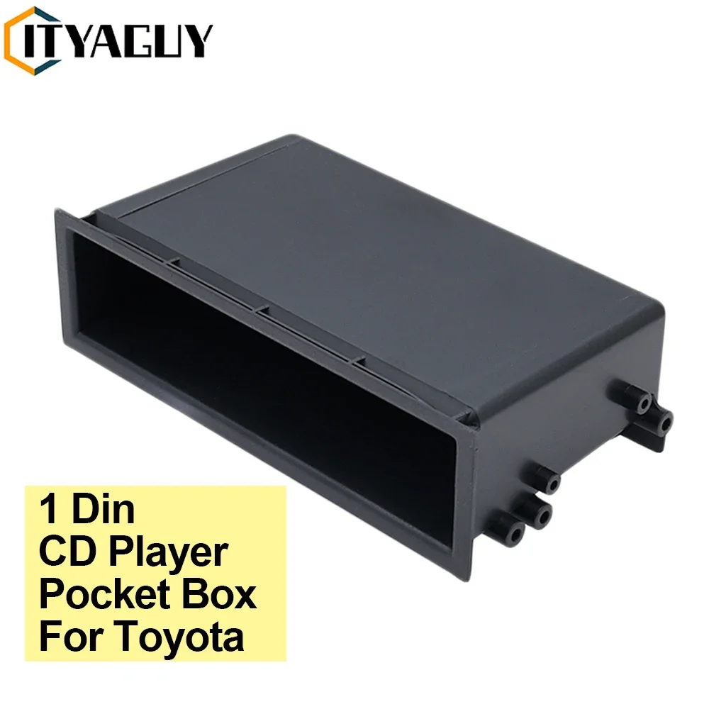 1 Din Car Stereo Radio Refitting Dashboard Storage Box Kit Universal Car CD Player Dash Trim Pocket Box For Toyota