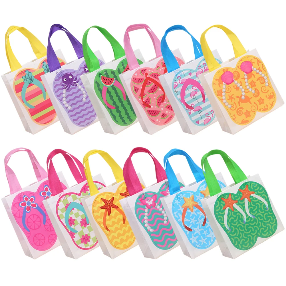 12 Pcs Non Woven Tote Bag Merchandise Gift Bags Non-woven Handheld Beach for Small Items Party Fabric Favor Convenient Themed