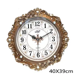 European style wall clock living room creative personality watch clock fashion atmosphere modern home clock mute peacock clock