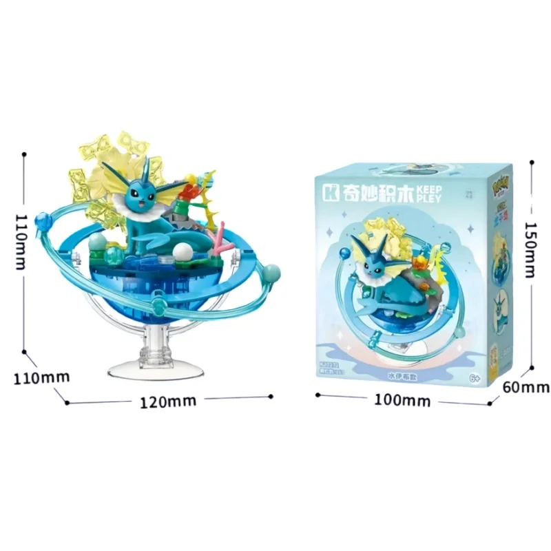 Keeppley Originele Pokémon-bouwstenen Eevee Evolution Family Planet Series Educatief speelgoed Desktop-assemblagemodel Poppenspeelgoed - afbeelding 1